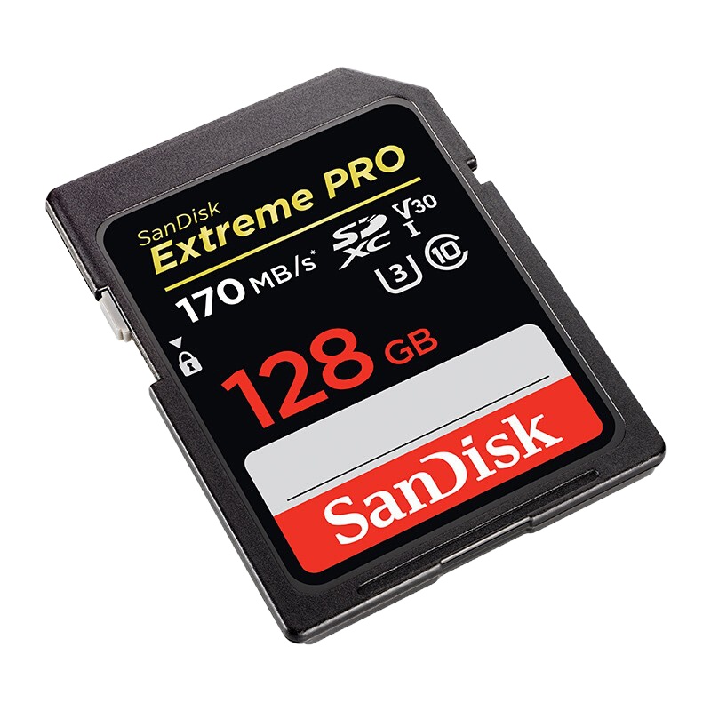 闪迪(SanDisk)高速内存卡SD大卡 存储卡 128G SDXC读速170MB/S U3