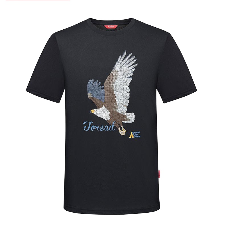 探路者（TOREAD）户外运动T恤户外男式短袖圆领棉T恤TAJH81759