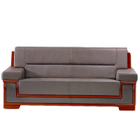 匡大办公沙发 洽谈接待商务沙发组合 简约现代沙发 灰棕色西皮办公沙发JC701