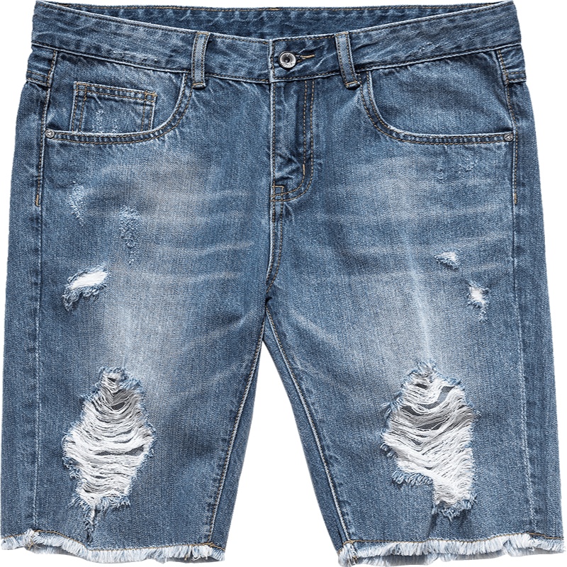 海德斯曼薄款牛仔裤男5分裤子 男士短裤男夏季破洞8261