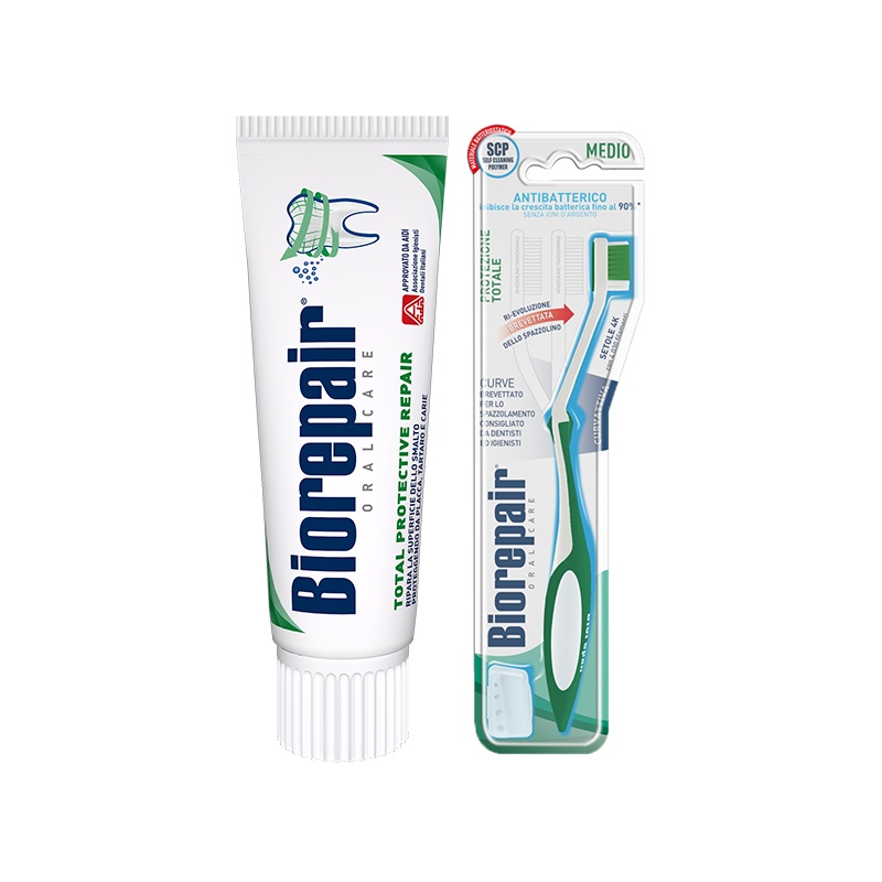 贝利达牙釉质修复牙膏(多效护理)75ml+贝利达健齿软毛牙刷