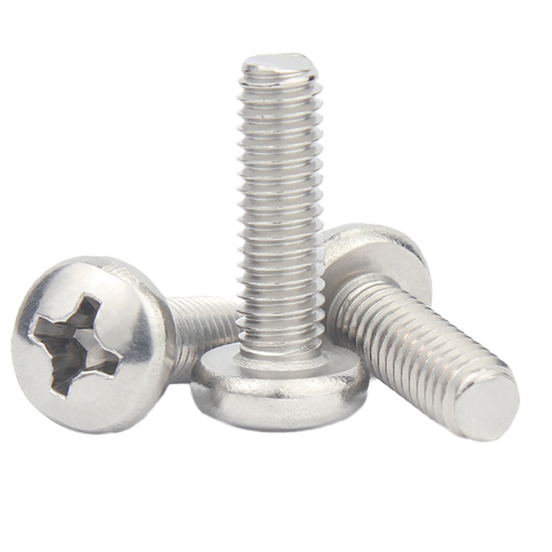 金超不锈钢圆头螺丝半圆头盘头十字槽机牙螺丝钉M5*20 单位：个