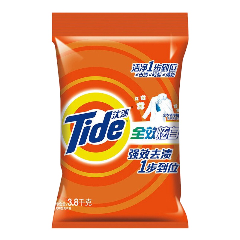 汰渍全效炫白洗衣粉3.8KG （单位：袋）
