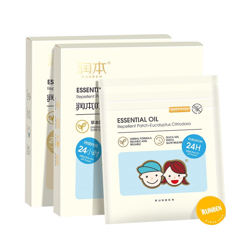 [草本配方 安心驱蚊]润本叮叮植物精油贴(柠檬桉)*24片/盒 户外驱蚊 宝宝孕妇防蚊贴