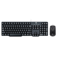 罗技(Logitech) MK100有线防水键盘鼠标套装 圆孔轻薄款键盘