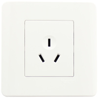 施耐德电气（Schneider Electric）三极三孔 空调墙壁电源插座 插座面板86型 16A 轻点白色
