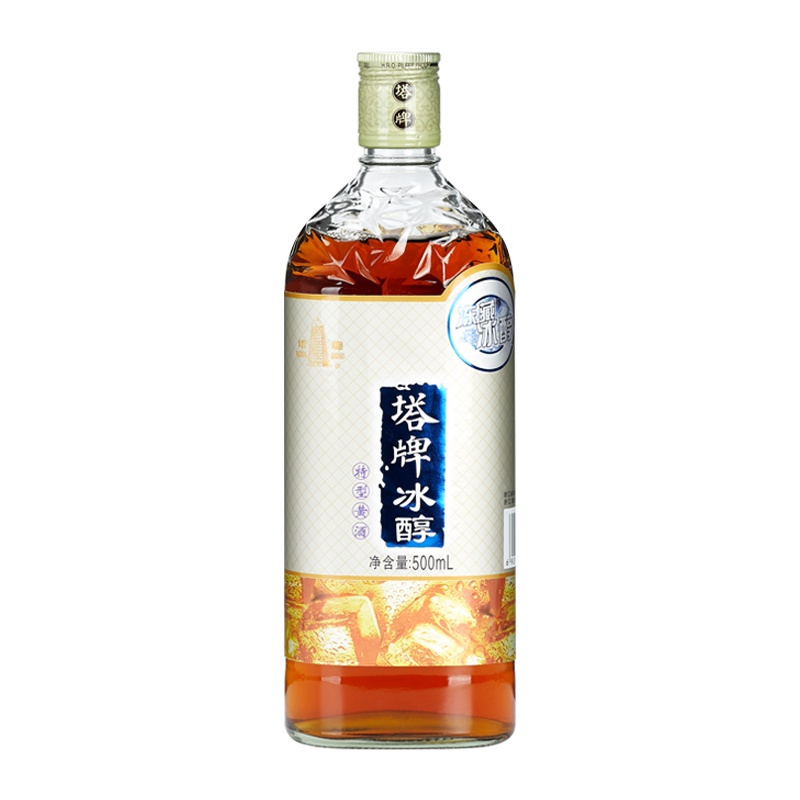 塔牌绍兴黄酒冰醇500ml单瓶装半干型黄酒花雕酒冰藏特型黄酒1斤装糯米酒