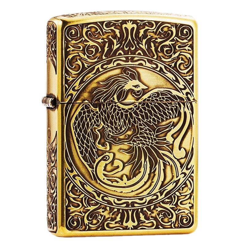 美国ZIPPO打火机 芝宝 五面浮雕凤凰吉祥凤舞九天龙飞凤舞呈祥