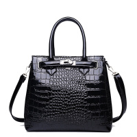 2019新款时尚百搭鳄鱼纹手提包女士大气斜挎包女包
