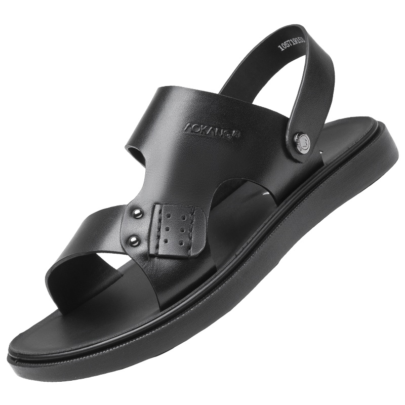 奥康男凉鞋夏季男士休闲凉鞋透气两用凉拖鞋沙滩鞋