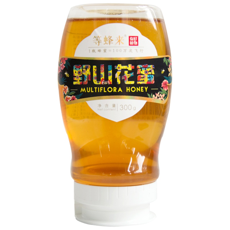 等蜂来野山花蜂蜜300g 便携装防滴洒