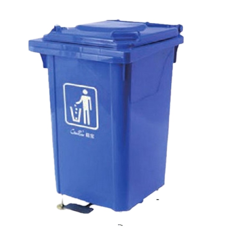 超宝 60L脚踏式垃圾桶 B-001A 蓝色