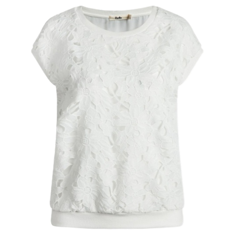 【福利款】拉夏贝尔甜美宽松蕾丝雪纺衫
