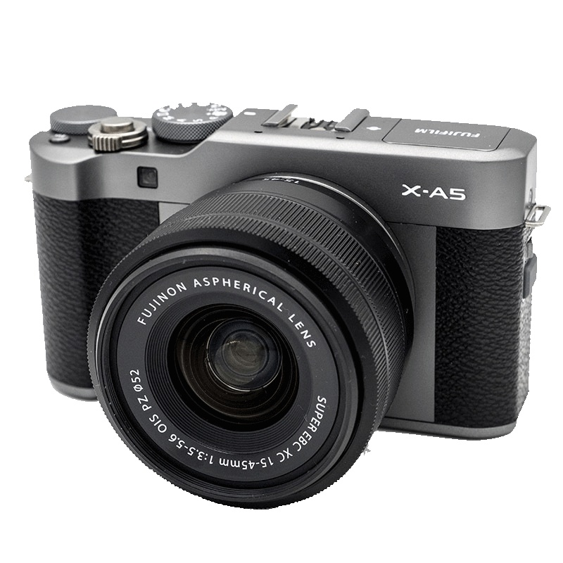 富士(FUJIFILM)X-A5/XA5 微单相机 单镜头套装 深银色 2420万像素 4K视频 蓝牙WIFI