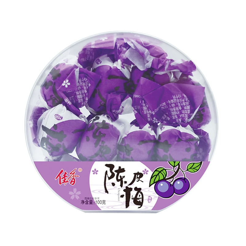 陈皮梅果脯蜜饯休闲食品1盒装100G老少皆宜零食小吃佳香广东特色小吃