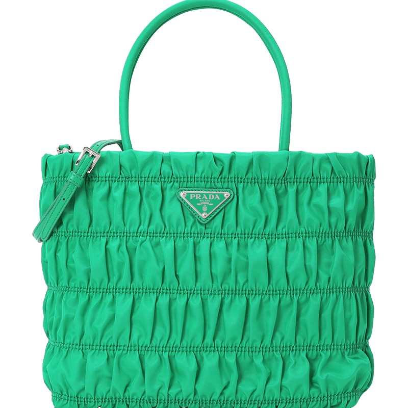 预订 PRADA 普拉达 Nylon 托特包 单肩包 手提包 褶皱三角标褶皱尼龙1BG321