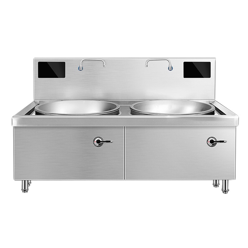 乐创(lecon)工程款双头大炒灶饭堂食堂多功能炒炉 RM-SDC25C-09