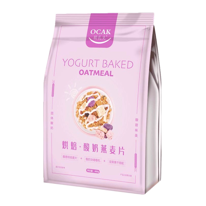 欧扎克(OCAK)烘培酸奶水果多燕麦无蔗糖即食代餐非膨化400g