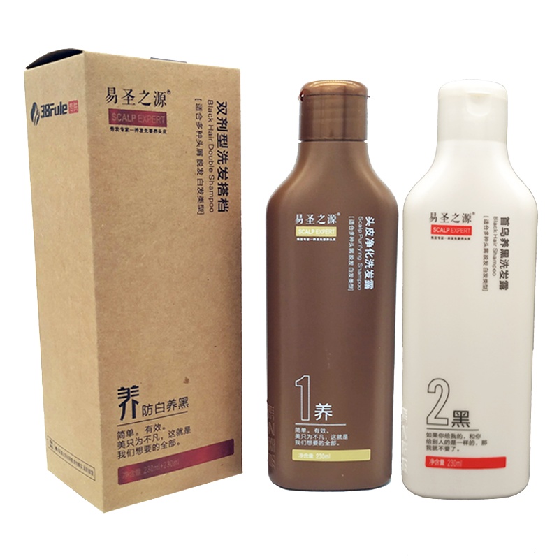 双迪易圣之源去屑精华洗发水养发洗发水 一盒装(养235ml+黑235ml)