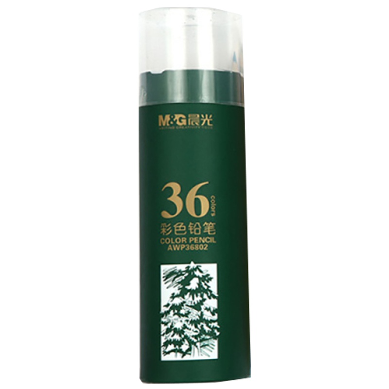 晨光(M&G)AWP36802文具36色油性彩色铅笔 学生美术绘画填色笔 六角杆绿筒装 老师推荐开学用品