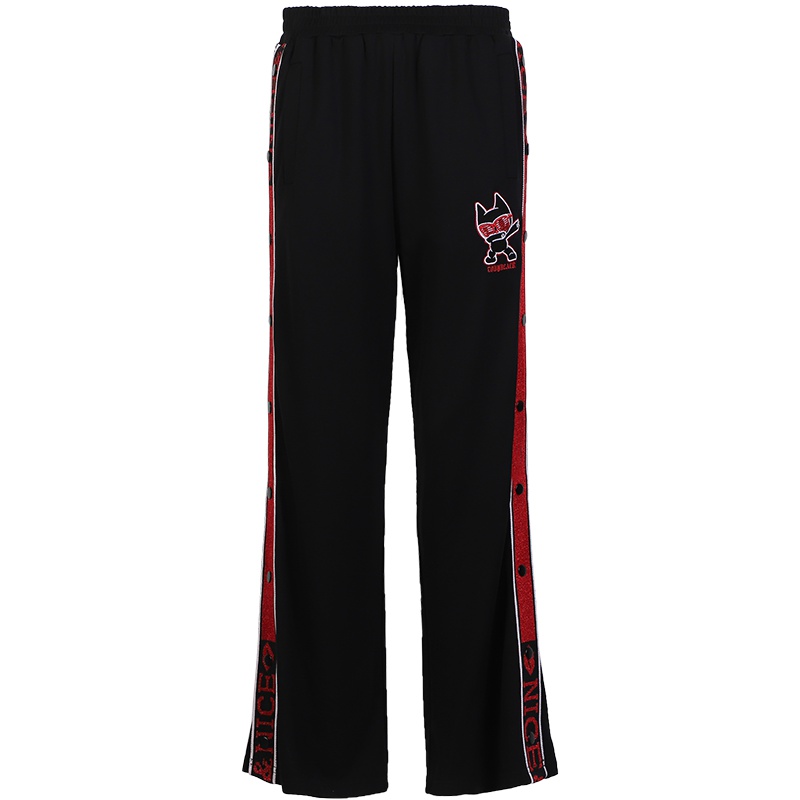 a02新款时尚侧边织带阔腿裤女高腰垂感休闲裤女潮DTU2D0441PN