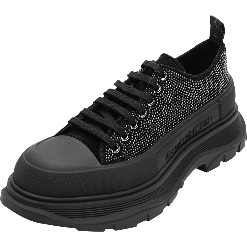 ALEXANDER MCQUEEN 亚历山大·麦昆 男士 皮革/橡胶系带厚底休闲鞋 647182 WHZ27