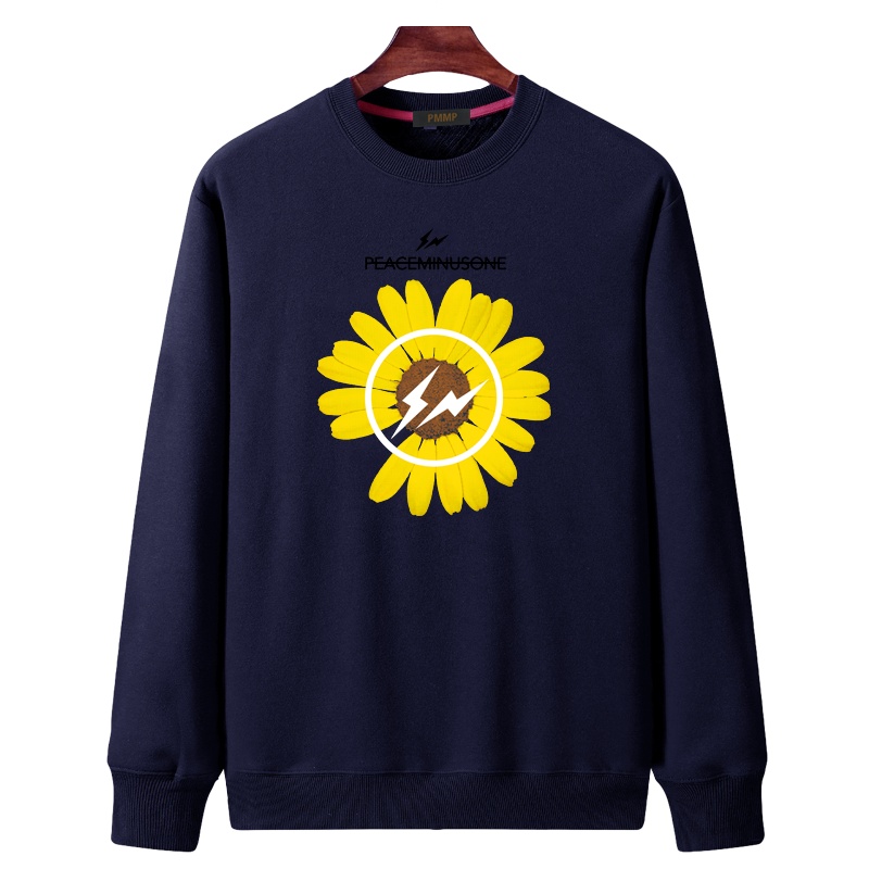 PMMP男士胖子大码圆领卫衣加绒春秋季时尚休闲运百搭青少年中学生上衣