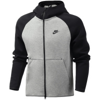 NIKE男装外套针织黑色舒适连帽夹克开衫休闲运动服928484