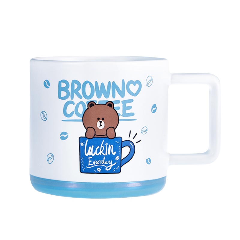 瑞幸咖啡(luckin coffee)咖啡生活拼接马克杯便携陶瓷水杯