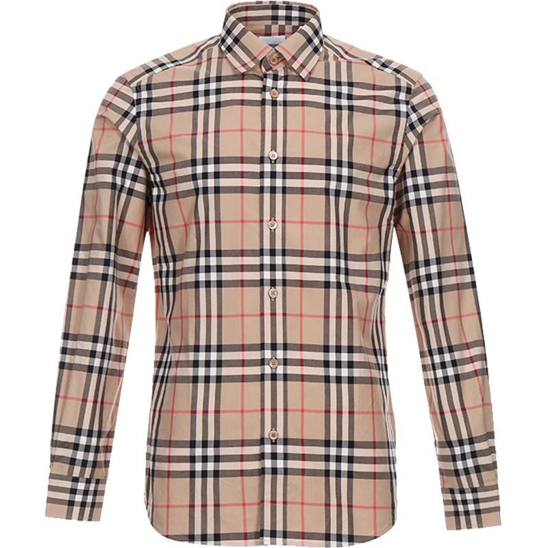 BURBERRY 博柏利 男士棉质长袖衬衫 80208631