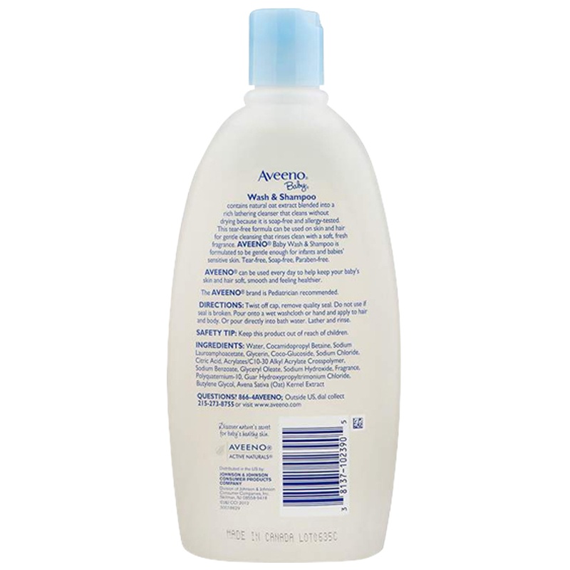 Aveeno Baby 美国原装进口 艾维诺 婴儿燕麦无泪2合1洗发沐浴露洗护礼盒 532ml/瓶[2瓶装]