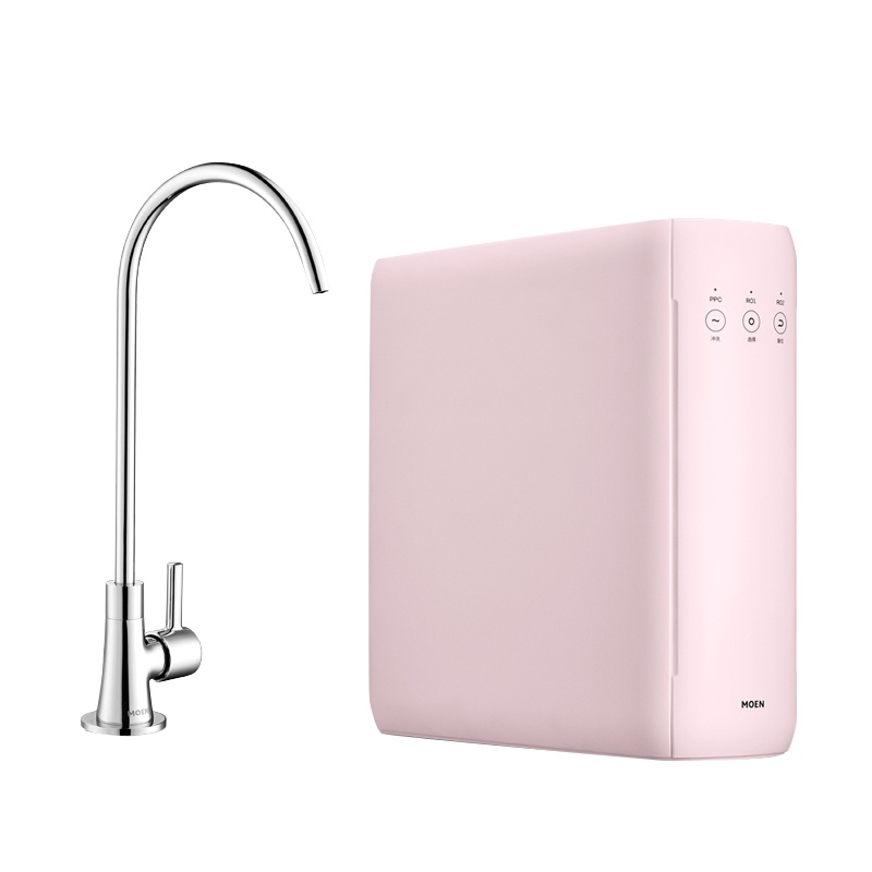 Moen摩恩悦泉系列厨下净水器R44030 家用反渗透净水设备 400加仑大流量 即滤即饮 迷你超薄纯水机