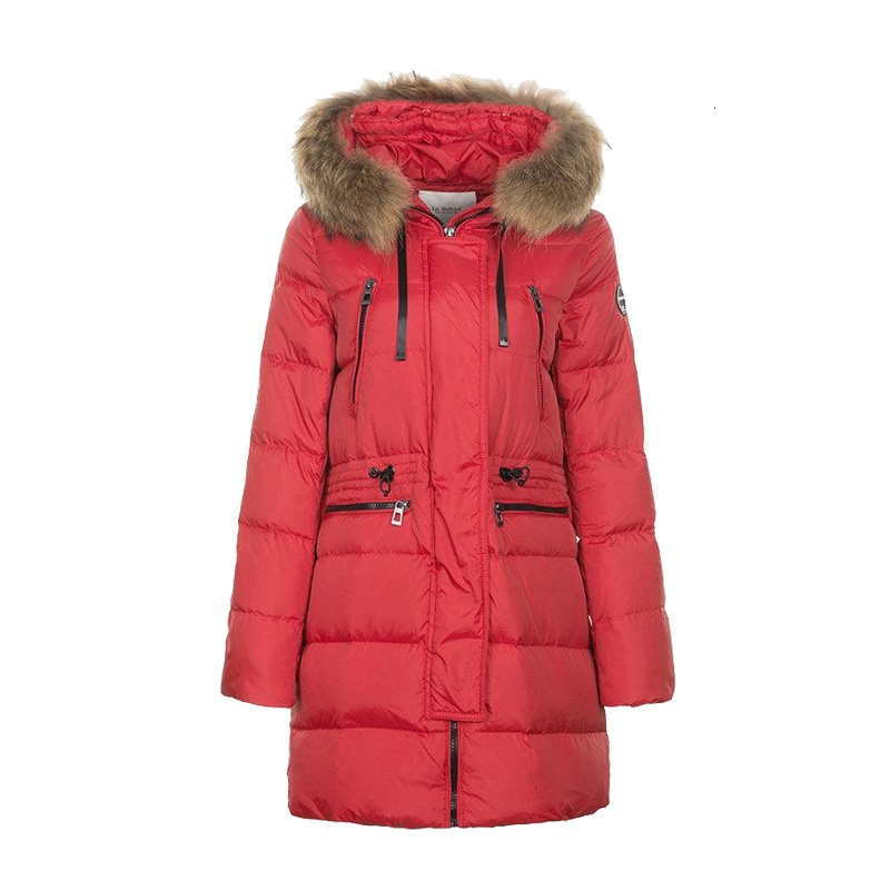 拉贝缇大毛领外套中长款秋冬季新款时尚工装羽绒服女潮60005707