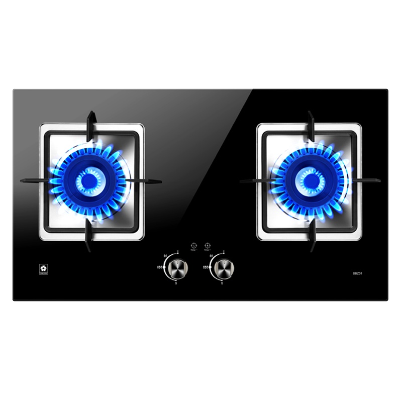 樱花(SAKURA)燃气灶钢化玻璃双灶具煤气灶台嵌两用定时灶4.5KW大火力 高效直火灶JZT-BBZ01天然气