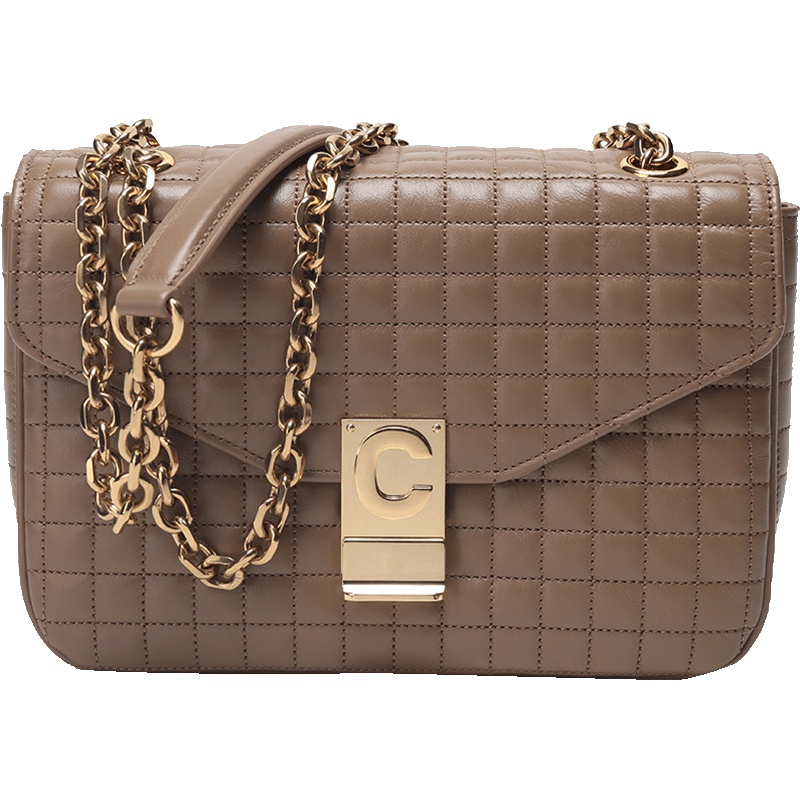 CELINE 赛琳 女款牛皮C BAG中号绗缝单肩包 187253BFC