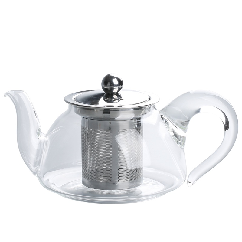 苏氏陶瓷玻璃茶壶 高硼硅耐热防爆玻璃花茶壶凉水壶 如意壶500ml