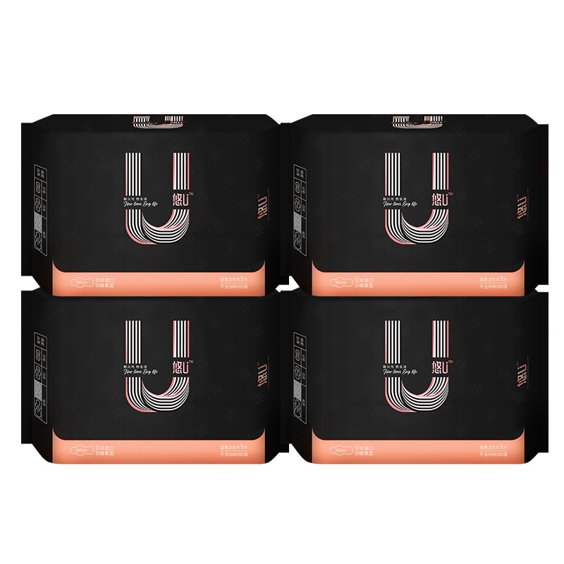 555悠U超薄超长夜用卫生巾女日本进口棉柔表层姨妈巾360mm20片