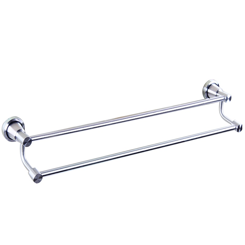 毛巾架太空铝毛巾杆活动三杆多功能浴室置物架壁挂式卫生间挂件打孔可旋转