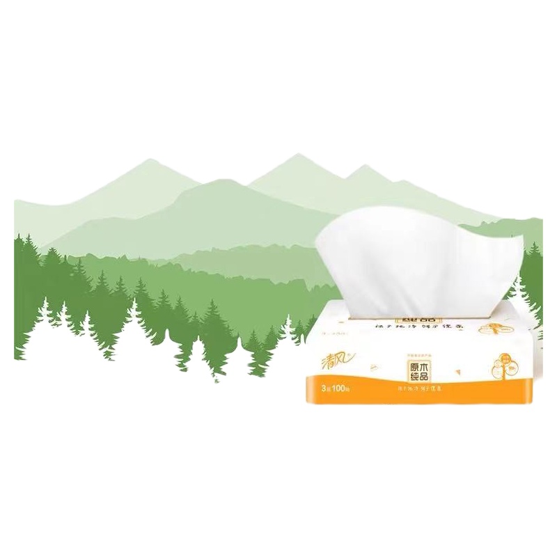 DP 清风抽纸整箱 24包家用卫生纸巾原木纯品面巾纸餐巾纸