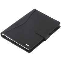 得力3164 25K100张高档款活页皮面本 ZFSD 商务办公记事本笔记本子 黑色