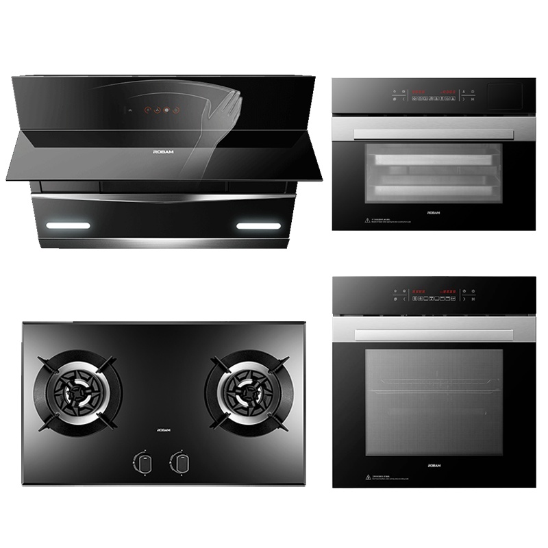 老板(ROBAM) 油烟机灶蒸箱烤箱套餐侧吸27A5+57B0T+R073+S273抽油烟机烟灶套装 厨电套装