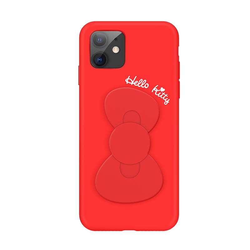 优加HelloKitty苹果11ProMax手机壳女卡通可爱iPhone11保护套i11Pro液态硅胶带支架个性创意学生