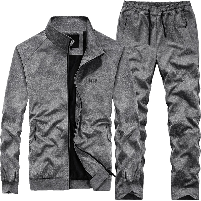 JEEP SPIRIT吉普套装男2021秋冬新款户外体闲男士套装宽松时尚运动套装