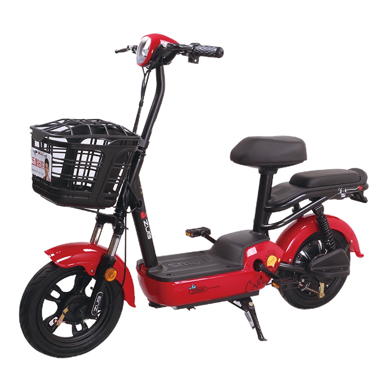 五星钻豹电动车 新国标电动自行车 小甜心1.0 48V小型迷你代步车男女学生电瓶车 大桥红