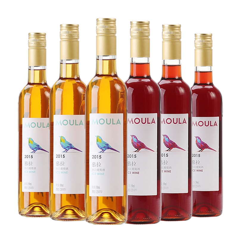慕拉(MOULA)白葡萄酒 冰白葡萄酒+冰红葡萄酒500ml*6瓶