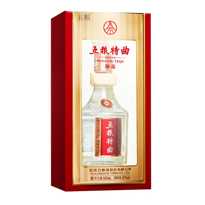五粮液股份出品 五粮特曲 臻选 42度 浓香型白酒 500ml 单瓶装