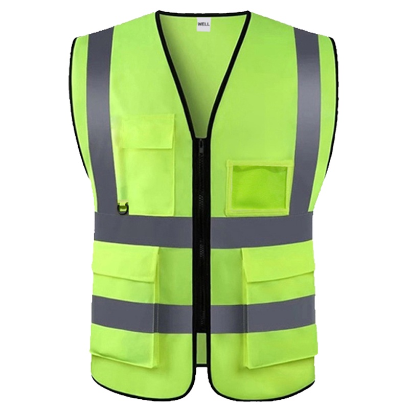 卓顺杰反光背心 交通防护反光马甲警示服施工道路维护反光衣可印字 两横两竖多口袋 355