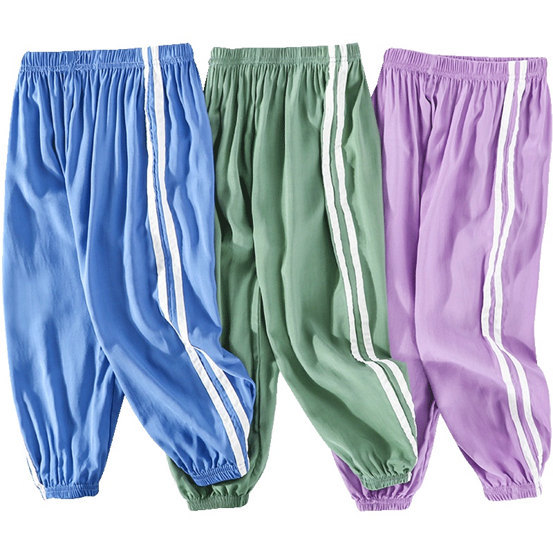 卡伴(Curbblan)童装儿童防蚊裤两道杠纯色防蚊裤子休闲防蚊适合身高100-150cm儿童