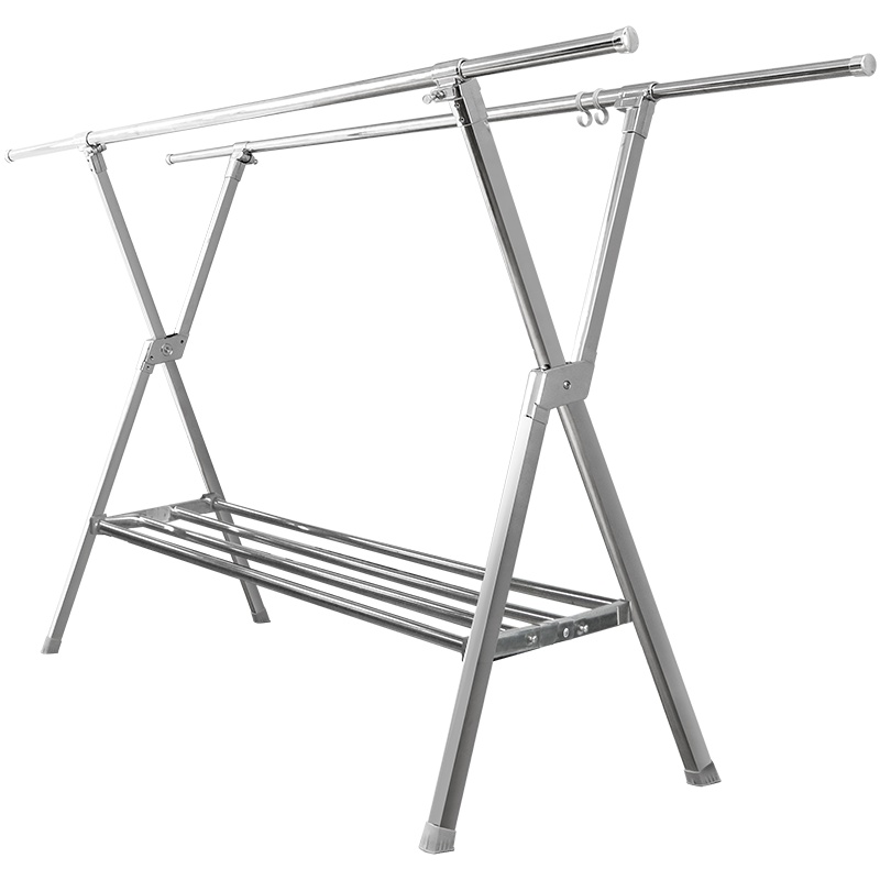 盼盼晾衣架落地晾衣架阳台家用不锈钢晾衣架晒架X型