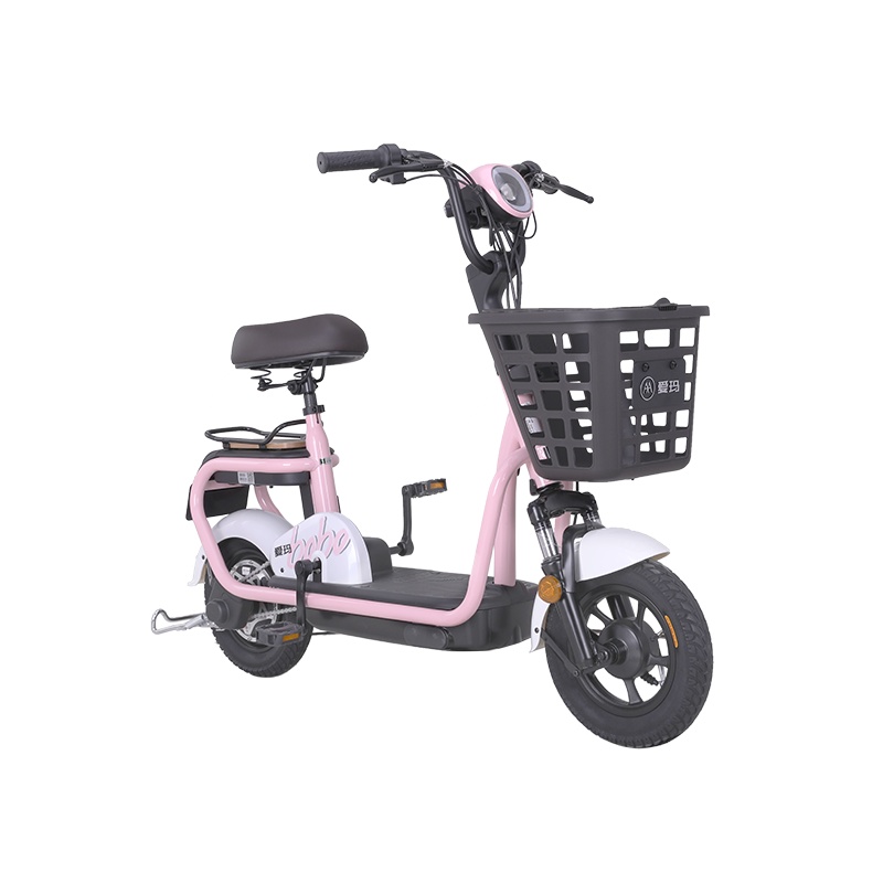 爱玛(AIMA)bobo 48V12AH锂电 小型学生女士轻便迷你电动自行车 蒂芙尼蓝/星空白/亚黑